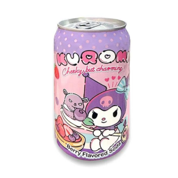 BEBIDA GASEIFICADA FRUTAS VERMELHAS KUROMI LATA LILÁS AMANDIER - 330ML