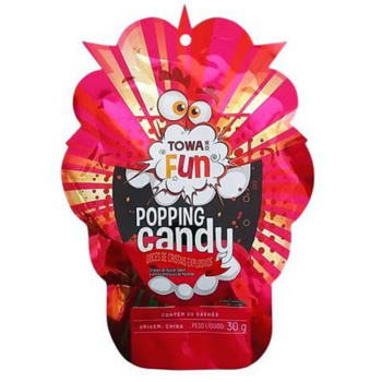 BALA EXPLOSIVA POPPING CANDY MORANGO 30G
