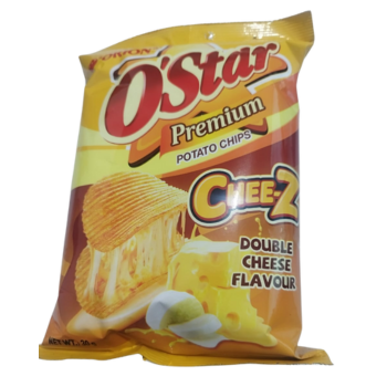 SALGADINHO POTATO CHIPS SABOR DOUBLE CHEESE ORION 30G