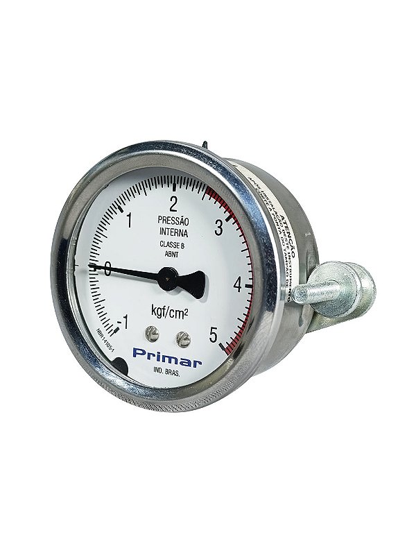 Manôvacuometro Angular para Autoclave Escala  -1 A 5 BAR - 1/4 BSP