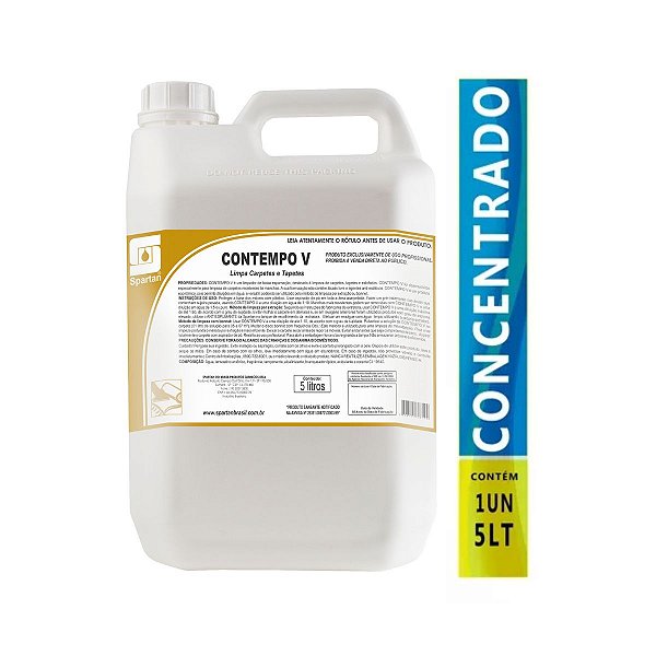 Contempo V - Limpador Neutro de Carpetes - 5 Litros - Spartan