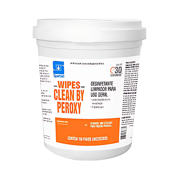 Panos desinfetantes umedecidos wipes clean by peroxy 150 un - Spartan