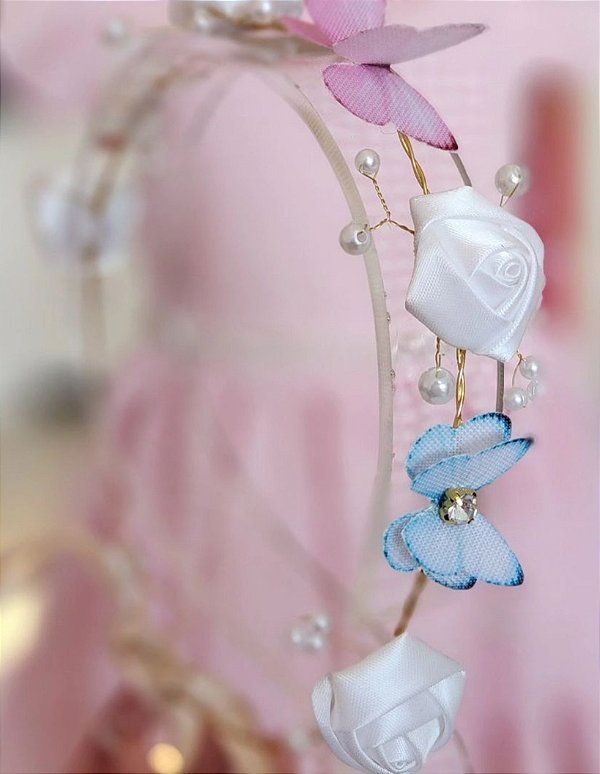 Headband Rosa Jardim encanto