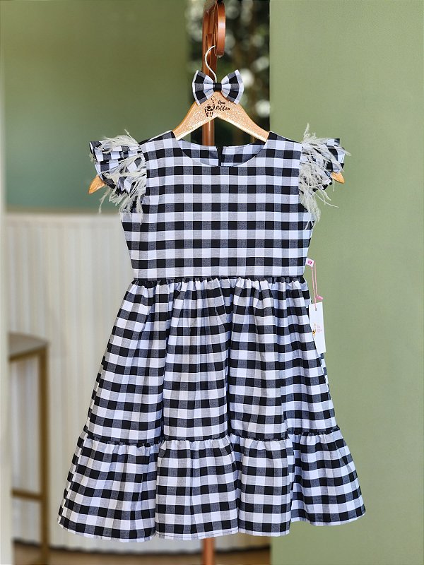 Vestido Xadrez Preto