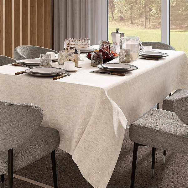 Toalha De Mesa Teka Champanhe 150x220  Magnum