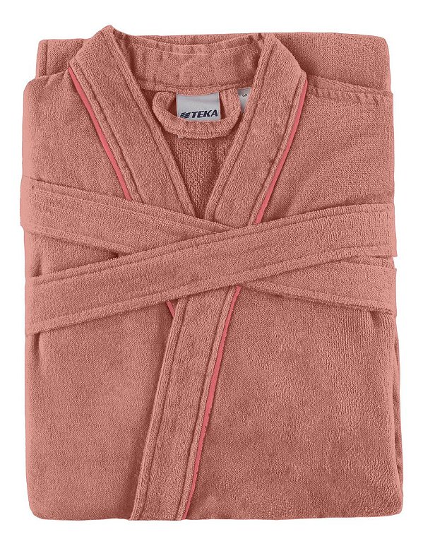 Roupão Adulto Teka Venus Aveludado Rosa G