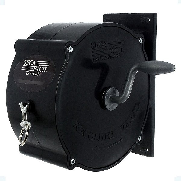 Varal Trevisan Seca Fácil 30 Metros Parede Preto