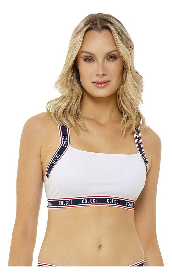Top Sutiã Colcci Algodão Com Elástico Branco M