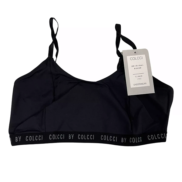 Top Colcci Microfibra Elástico Personalizado Preto P