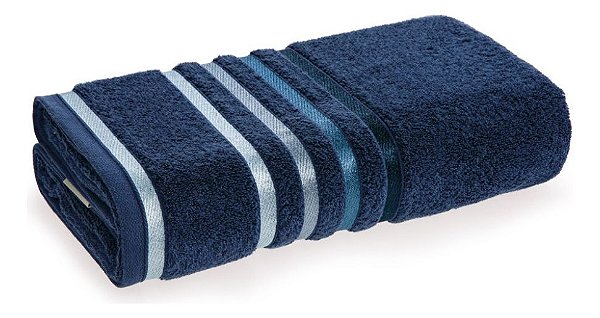 Toalha de Banho Banhão Karsten Lumina Azul Naval