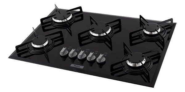 Cooktop Philco Cook Chef 5 Bocas Preto Bivolt