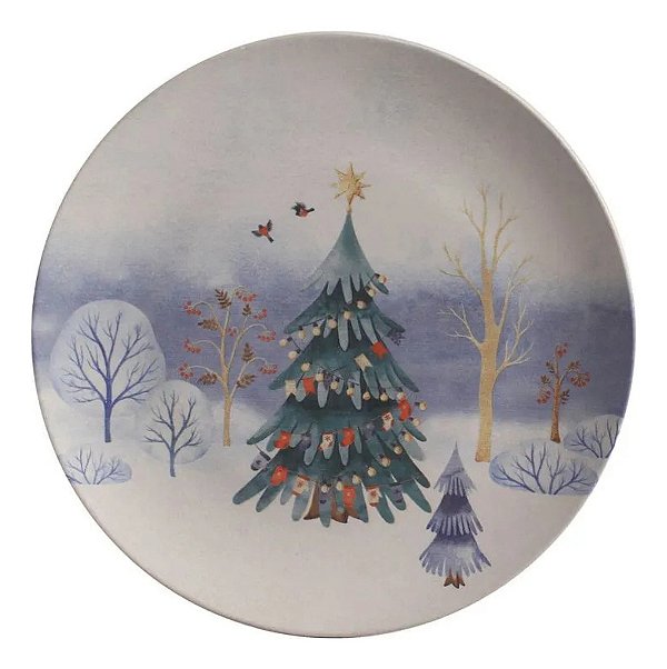 6 Pratos de Sobremesa Coup Porto Brasil Magia Glacial 19,4cm