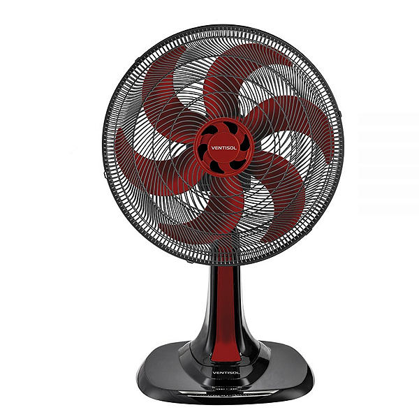 Ventilador Oscilante De Mesa Turbo 30cm Ventisol Vermelho