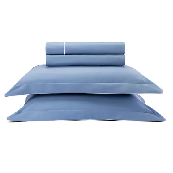 Jogo De Cama Têxtil Arte Queen Mônaco 180 Fios Azul