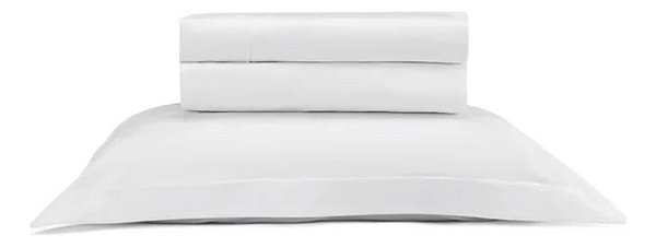 Jogo De Cama Têxtil Arte Solteiro Mônaco 180 Fios Branco