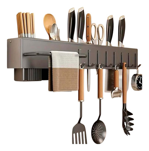 Suporte De Cozinha Suspenso Parede Cozinha Preto