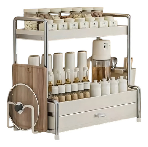Porta Temperos Condimentos Organizador Cozinha Branco