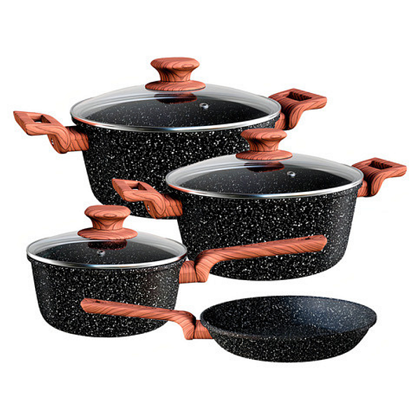 Jogo De Panelas Colorstone Wooden 4 Peças Antiaderente