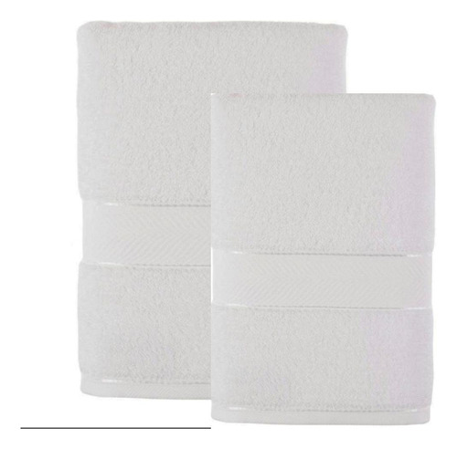 Jogo Toalha 2 Peças 100% Algodão Duomo Teka Branco