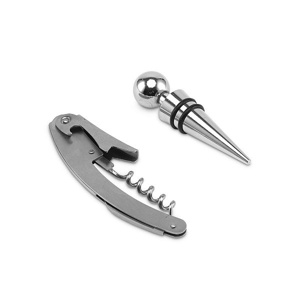 Kit para Vinho 2 Pecas de Inox