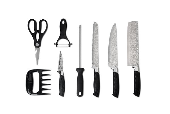 Kit de facas para churrasco gourmet prata
