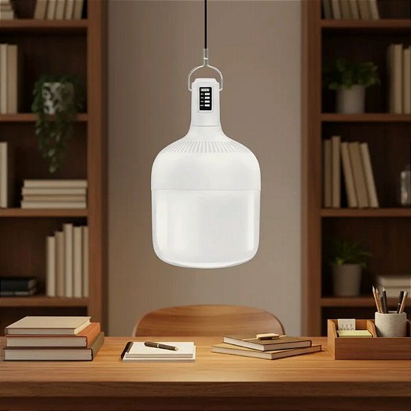 Lâmpada de LED com bateria recarregável