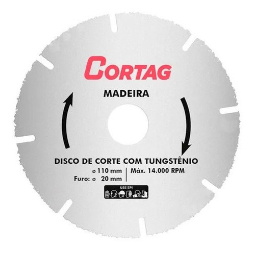 Disco Madeira Seguro Para Serra Mármore Wood 110mm Cortag