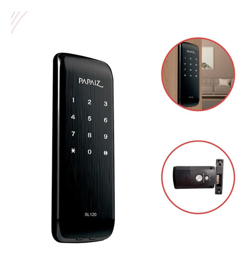 Fechadura Eletrônica Segura Fácil Instalar Sobrepor Papaiz