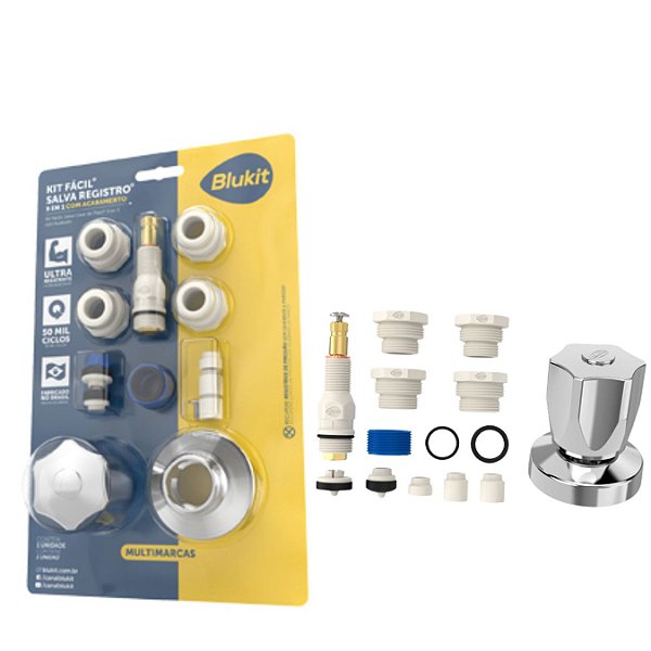 Kit Fácil Salva Registro 9 Em 1 P/ Registro Chuveiro Blukit