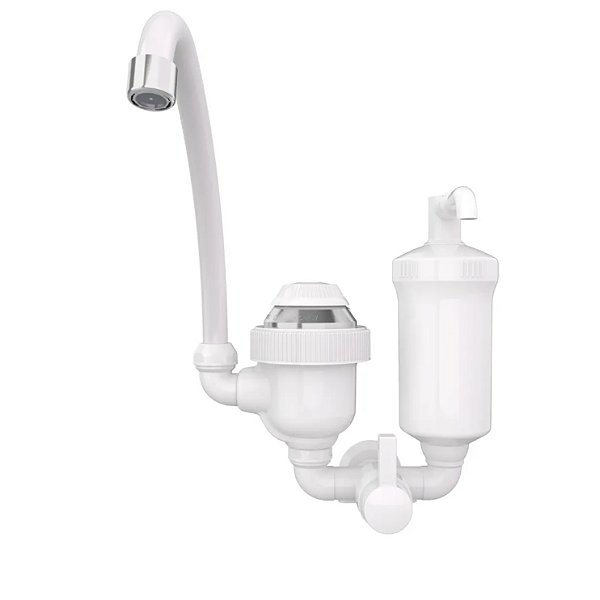 TORNEIRA ELETRICA E FILTRO AGUA 2 EM 1 220V 4400W PAREDE BR