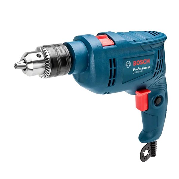 Furadeira Impacto Bosch 13mm 550w Gsb 550 Re 220v Cor Azul