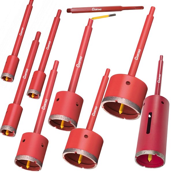 Kit Serra Copo 65x150mm, 20, 25, 30, 53, 75,105, 150 + Haste Sds