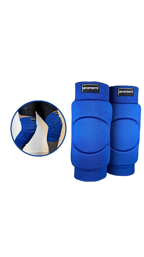 Joelheira Premium Para Goleiro AM Sports - Azul Royal
