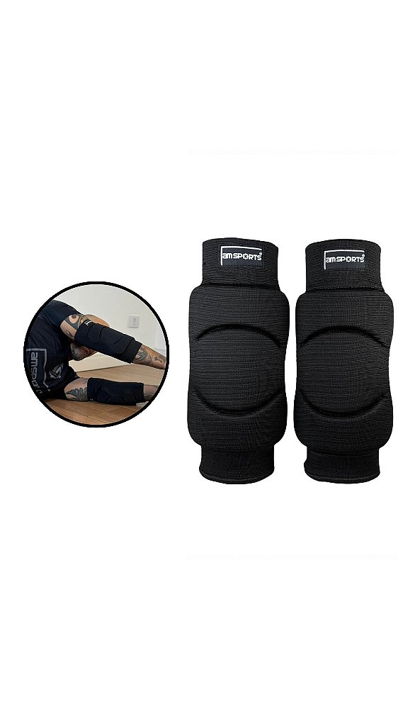 Cotoveleira Premium Para Goleiro AM Sports - Preto