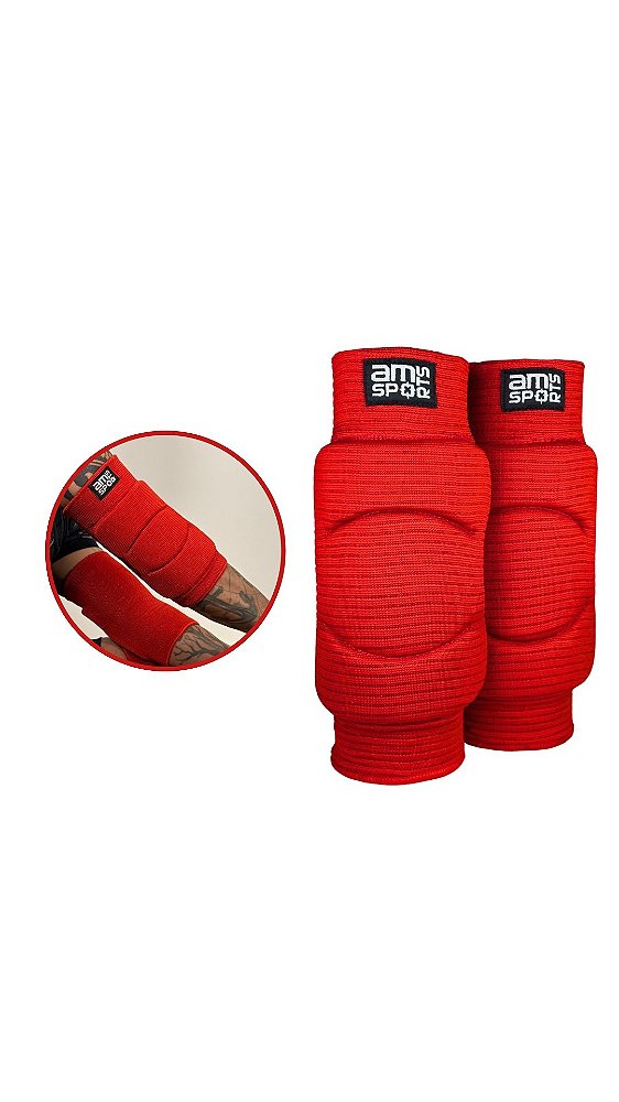 Cotoveleira Premium Para Goleiro AM Sports - Vermelho