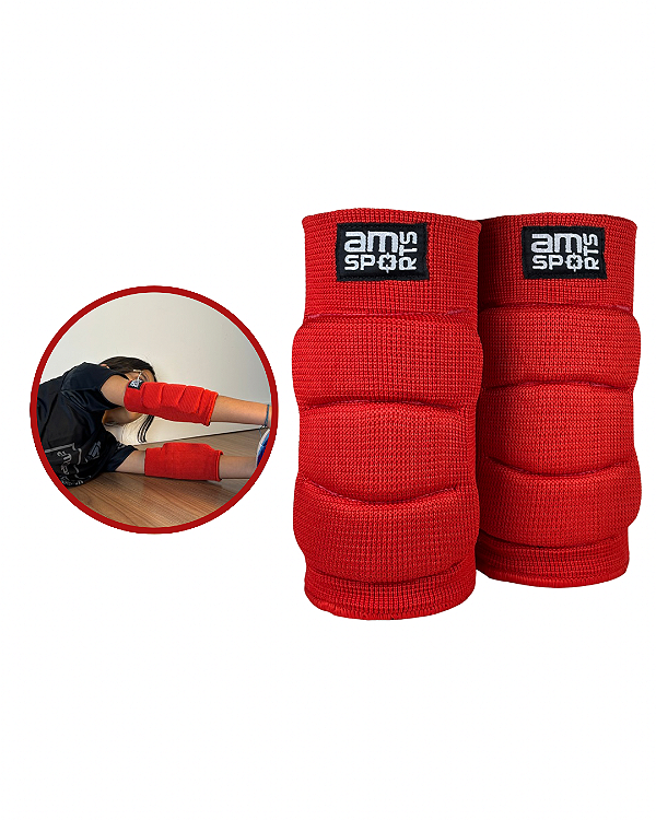 Cotoveleira Infantil Para Goleiro AM Sports - Vermelho