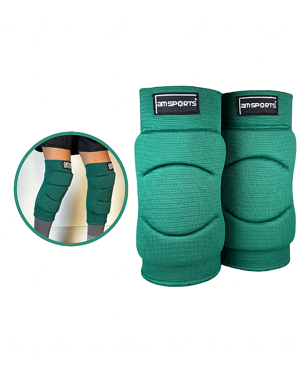 Joelheira Infantil Para Goleiro AM Sports - Verde Musgo