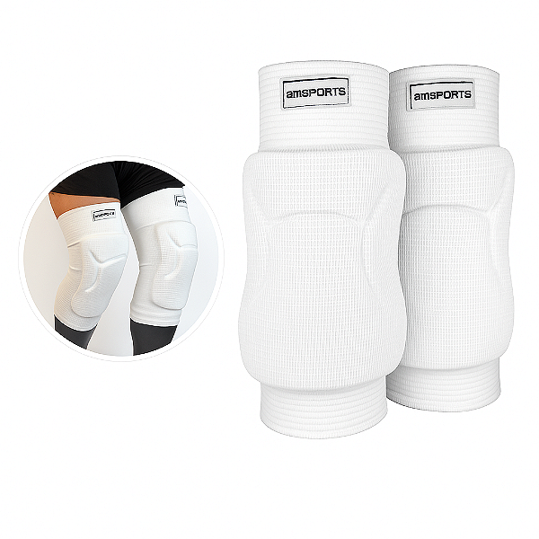 Joelheira Titanium Para Goleiro AM Sports - Branco