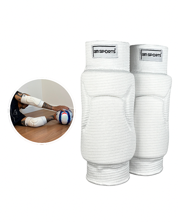 Cotoveleira Titanium Para Goleiro AM Sports - Branco