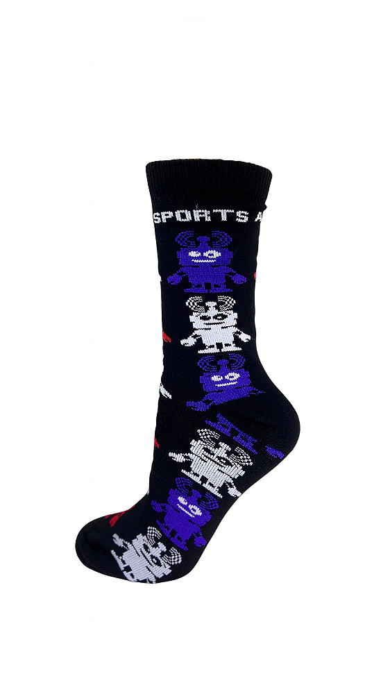 MEIA ESPORTIVA ROBOZINHO PRETA- 33-37