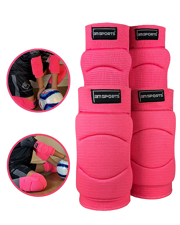 Kit Joelheira Infantil+ Cotoveleira Infantil - Rosa
