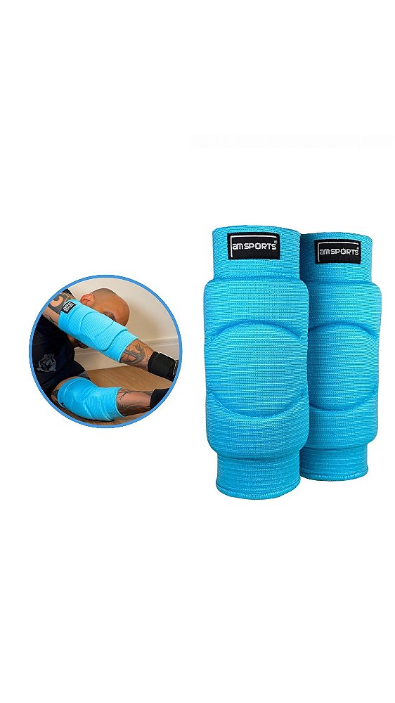 Cotoveleira Premium Para Goleiro AM Sports - Azul Claro