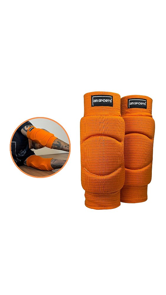 Cotoveleira Premium Para Goleiro AM Sports - Laranja