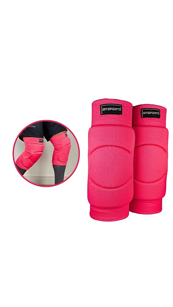Joelheira Premium Para Goleiro AM Sports - Rosa