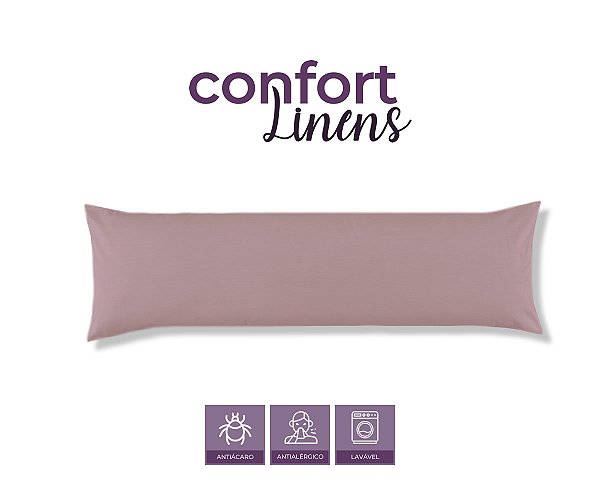 Kit Travesseiro Body Pillow Aconchego Inteligente Conforto e Maciez e Capa com zíper