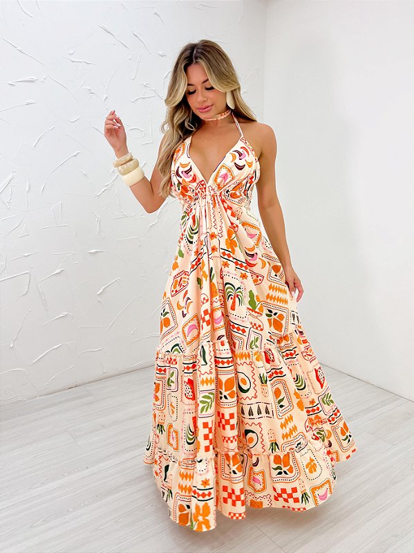 VESTIDO LONGO INDIANO