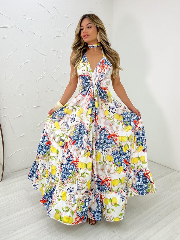 VESTIDO LONGO INDIANO