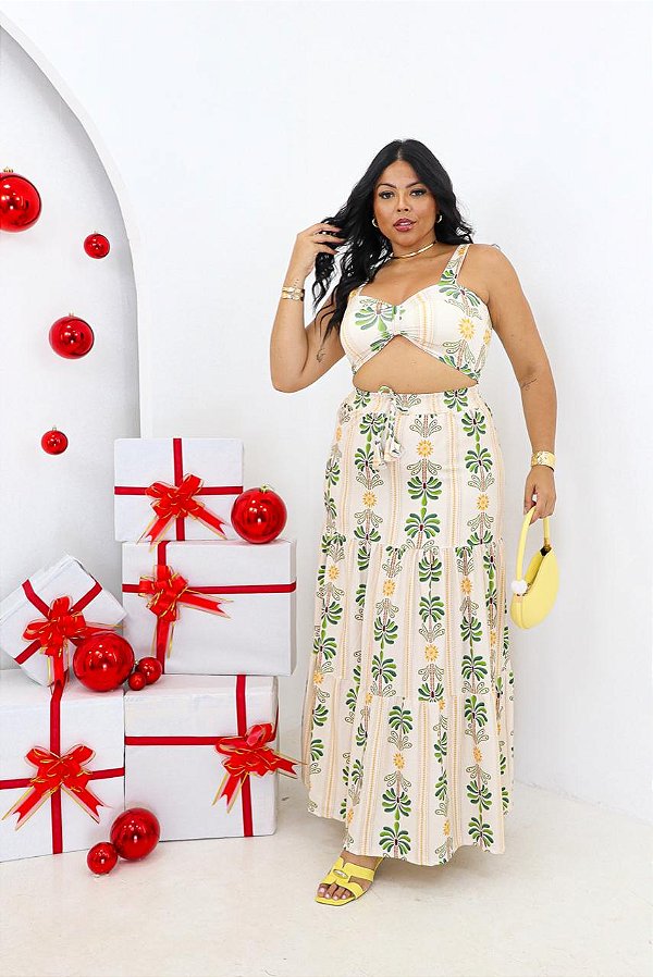 CONJUNTO SAIA 3 MARIAS + CROPPED LAVINIA