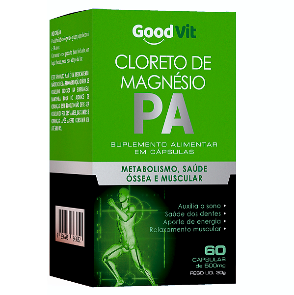 Cloreto de Magnésio P.A 260mg 60 Caps