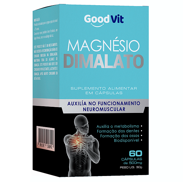 Magnésio Dimalato 260mg 60 Caps